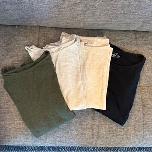 Bundle of four J Crew Artist Long Sleeve T Shirts - size small
